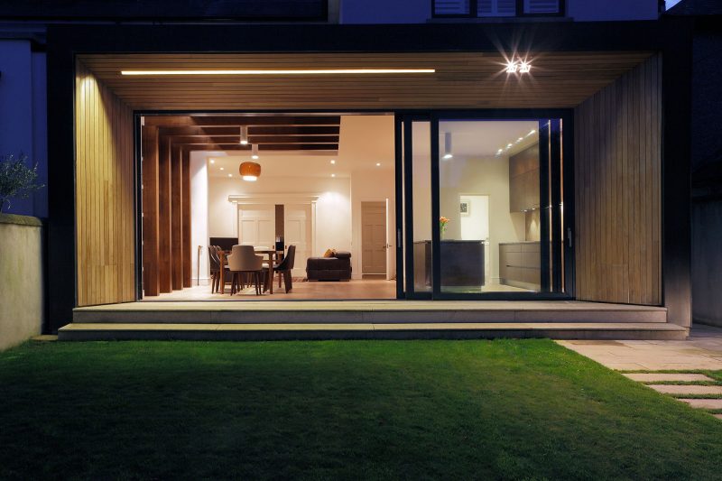 modern extension with high energy efficiency